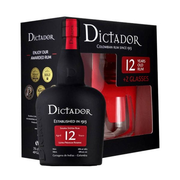 Dictador 12 éves rum 07 pdd. 2 pohár 40 vásárlás
