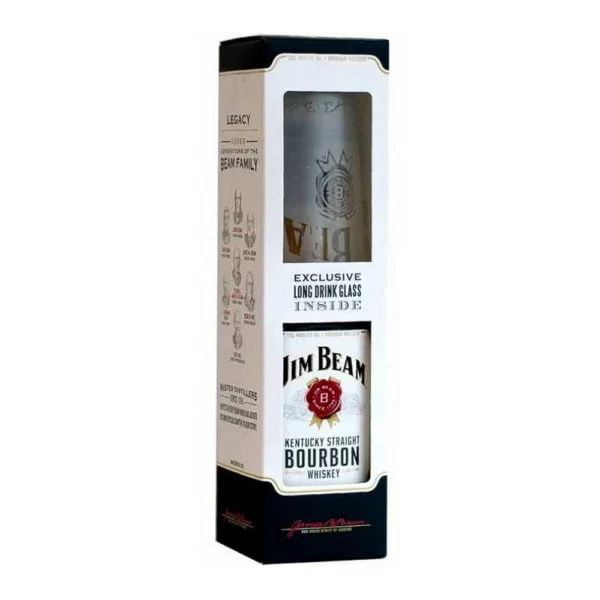 Jim Beam 0,7 dd. + pohár Bourbon whisky 40%