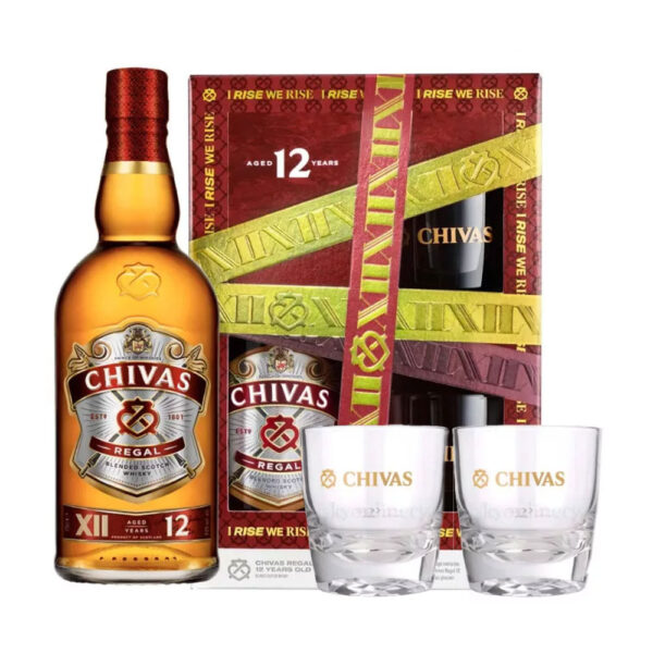 Chivas Regal 12 éves 0,7 whisky pdd. + 2 pohár 40%