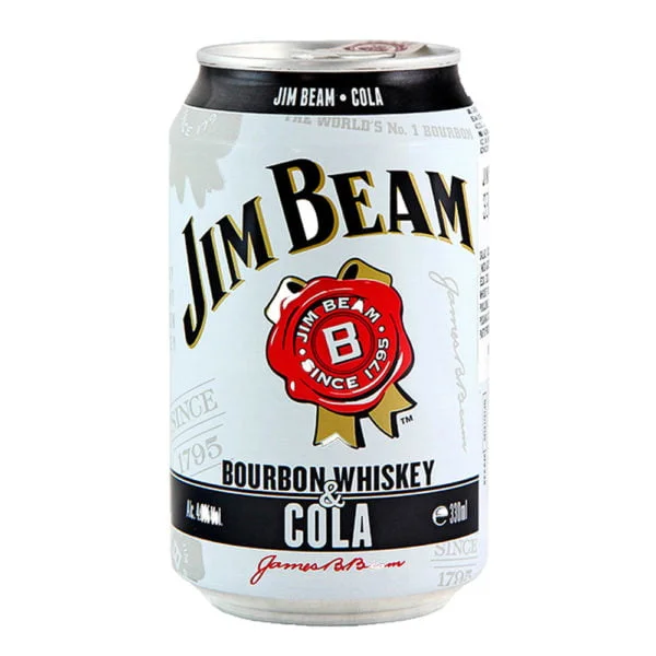 Jim Beam & Cola whisky 0,33 dob. 4,5% DRS