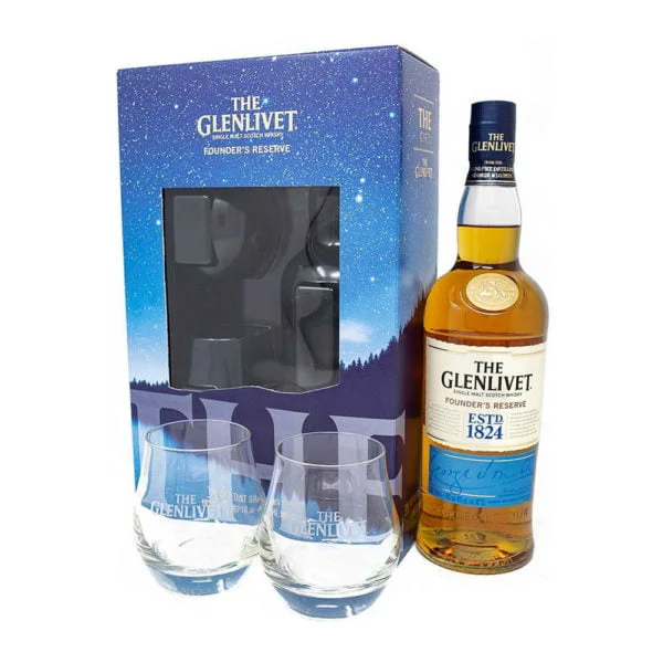 Glenlivet Founders Reserve whisky 0,7 pdd + 2 pohár 40%