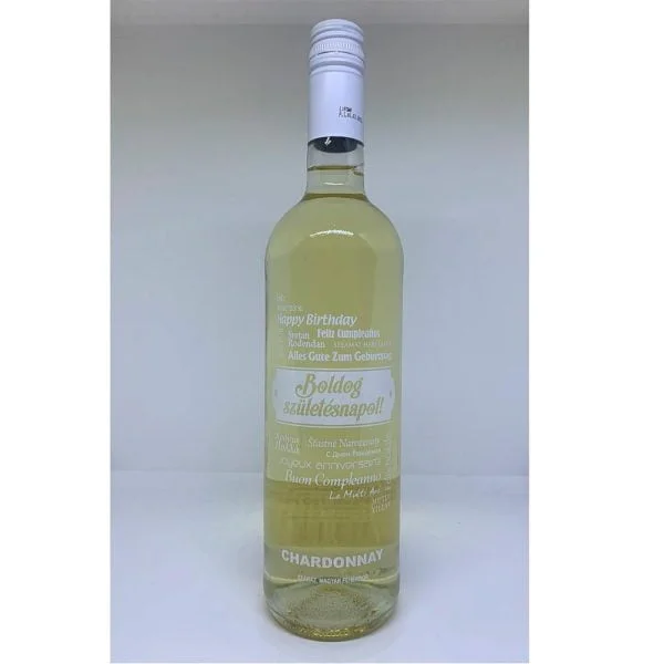 Boldog Születésnapot! Chardonnay fehér száraz bor 0,75