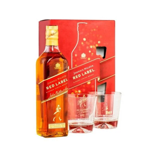 Johnnie Walker Red Label whisky 0,7 dd + 2 pohár 40%
