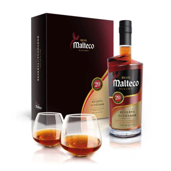 Malteco 20 éves Reserve 0,7 pdd+2pohár 40%