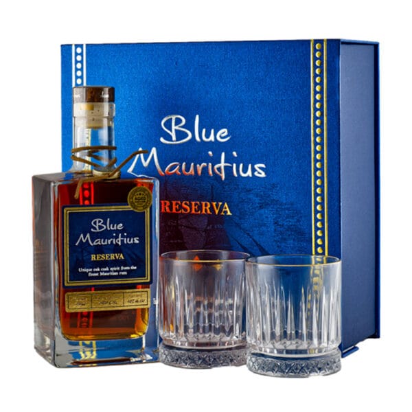 Blue Mauritius Reserva 0,7 pdd + 2 pohár 40%