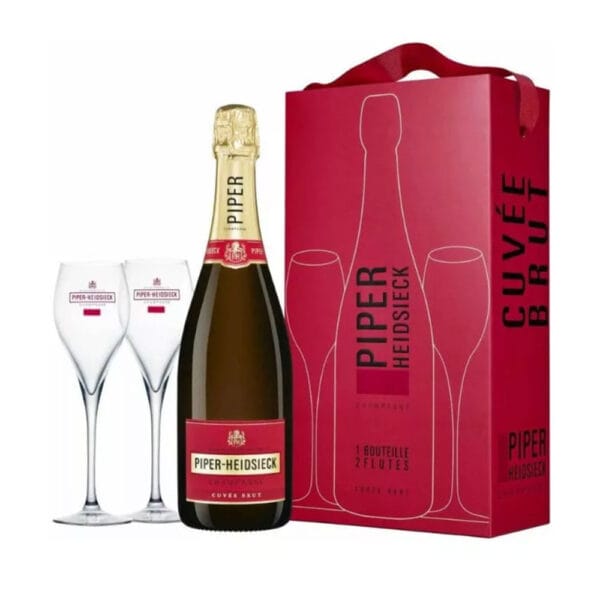 Piper Heidsieck Brut pezsgő 0,75 pdd + 2 pohár