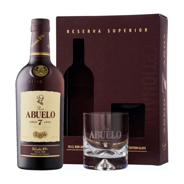 Abuelo 7 Éves 0,7 Pdd + Üveg Pohár 40%